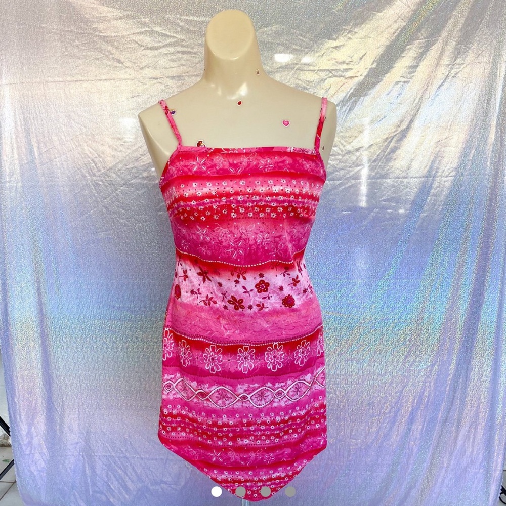 Vintage 1990’s Pink Floral Mini Dress